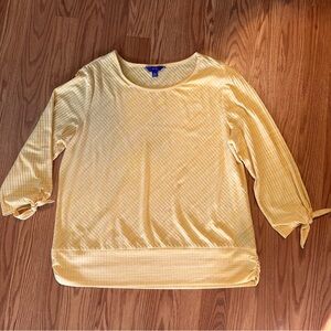Yellow Apt 9 Top with Tie Sleeves size XXL
